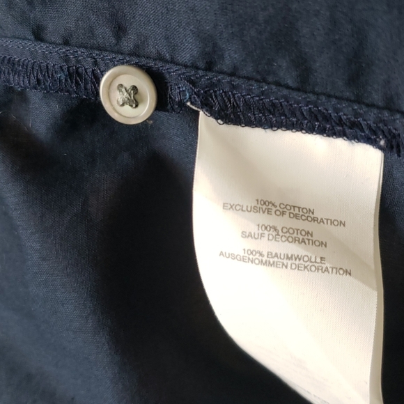 NWT J. Crew Blue Embroidered No Collar Sleeveless Ruffle Top Size 0 - Picture 8 of 10